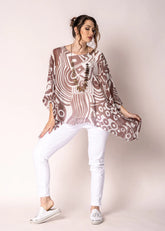 Olivine Silk Top – Mocha